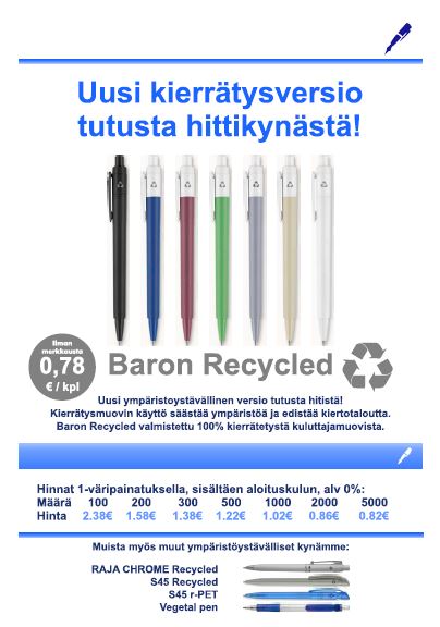Baron Recycled kynä